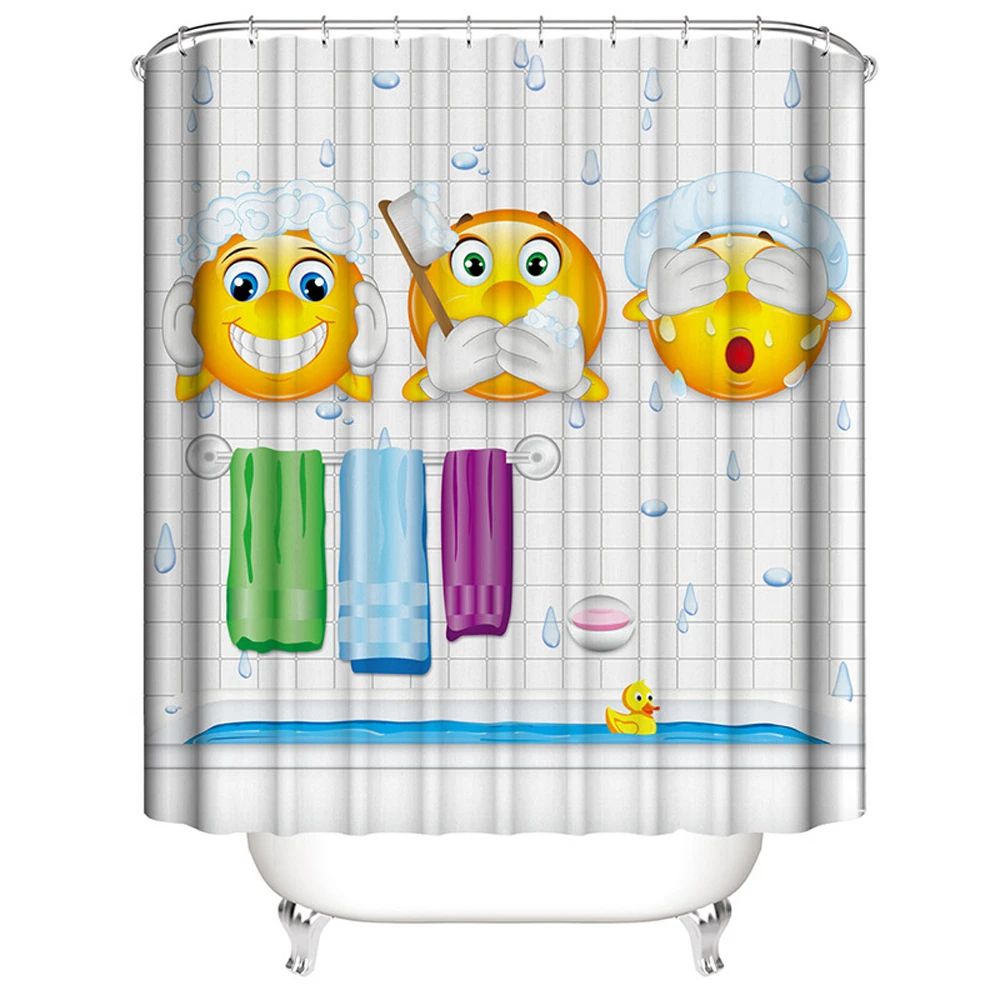 

Shower Curtain WaterProof Bath Screen Bathroom DecorationMold And Mildew Resistant Shower Curtain With Hooks