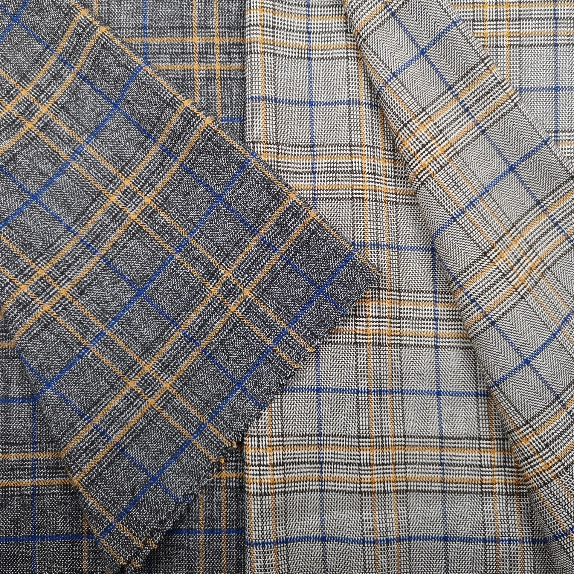 

100x140cm micro-elastic British classic plaid spring and autumn thin section DIY sewing work clothes vest suit dress fabric