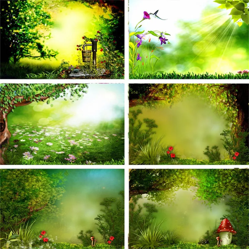 Nitree Виниловый фон для фотостудии фотосъемки джунгли цветы Солнечный свет