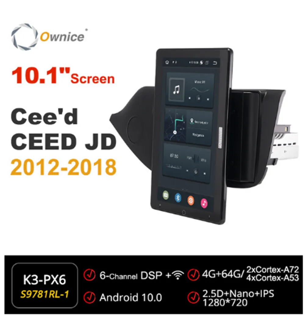 1280*720 Ownice Android 10 0 автомобильное радио для KIA Cee 'd CEED JD 2012 2018 мультимедийное аудио GPS