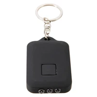 1pcs black mini portable solar power 3 led light keychain keyring torch flashlight outdoor emergency light tools