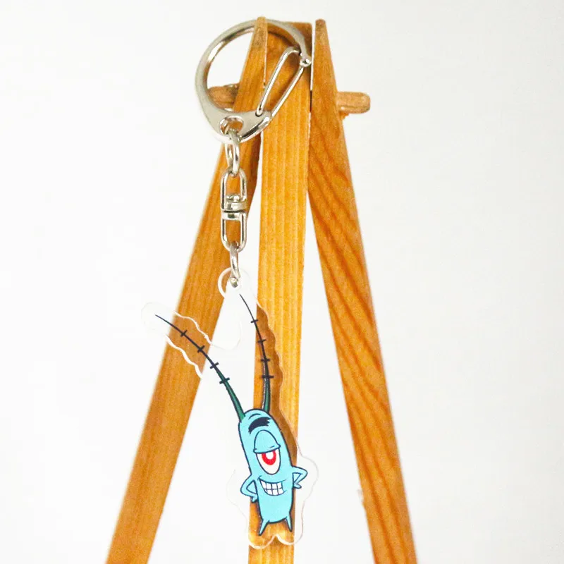 7 видов стилей персонажи мультфильма Губка Боб акриловая цепочка для ключей