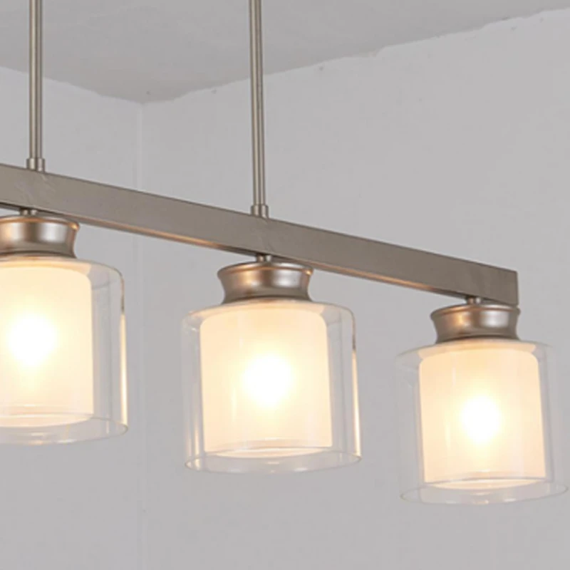 

Led Modern Long Ceiling Chandelier Simple Hanging Light Fixture Lamp Lustre Luminaire Glass Lampshade For Kitchen Dinning Room