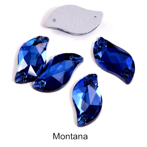 Montana Горячее предложение! Распродажа! 3 размера красный S лист формы пришить стразы с отверстиями Flatback Стеклянные стразы шьют-на Стразы для шитья одежды B0176 - Цвет: Montana