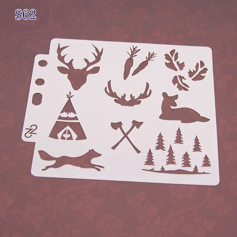 

Deer Layering Stencils graffiti hand copied board hollowed out photo album graphic spray painting tool
