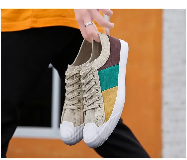 Британский стиль модные мужские парусиновые теннисные туфли US10.5 военно-морской