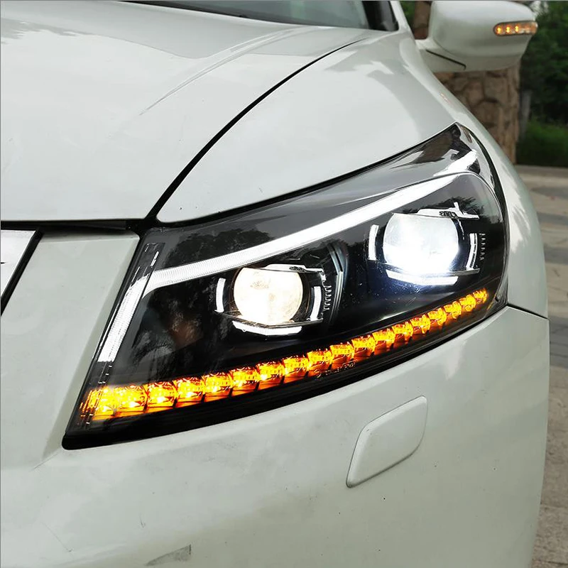 Фары для Honda Accord 2008 2012 фары сборки передние светодиодный фонарь модифицированный