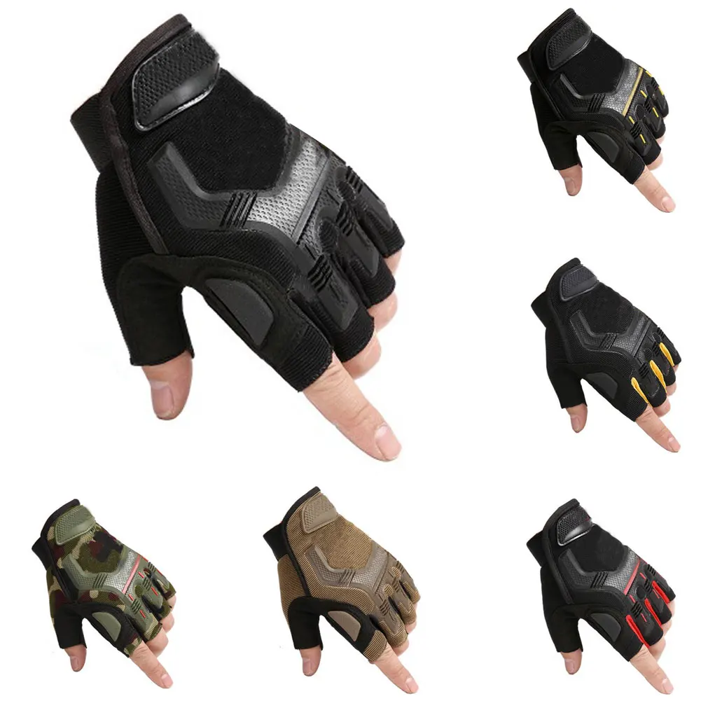 Армейские тактические перчатки с открытыми пальцами Военные боевые