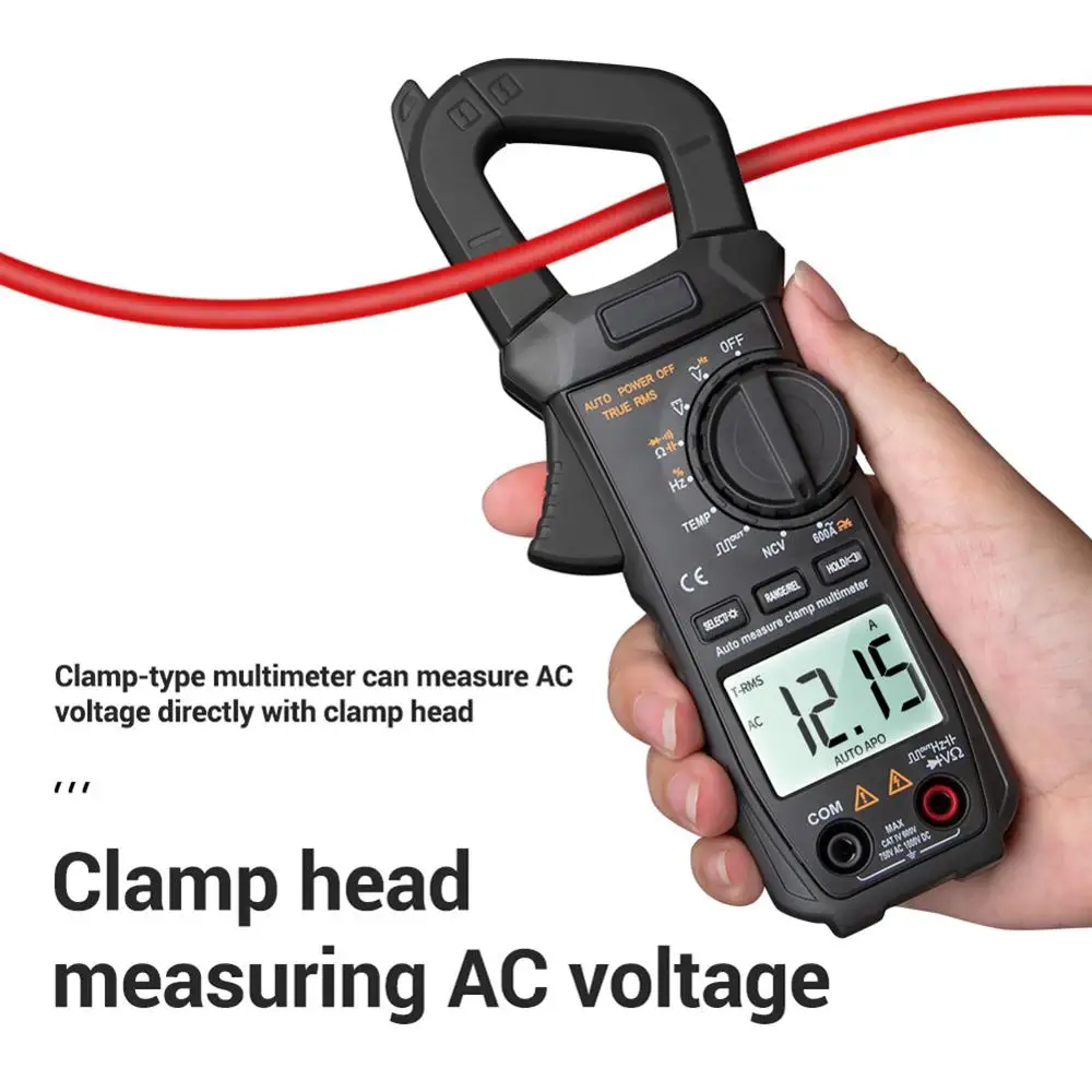 Цифровой мультиметр зажим ST209 6000 отсчетов True RMS ампер постоянного/переменного