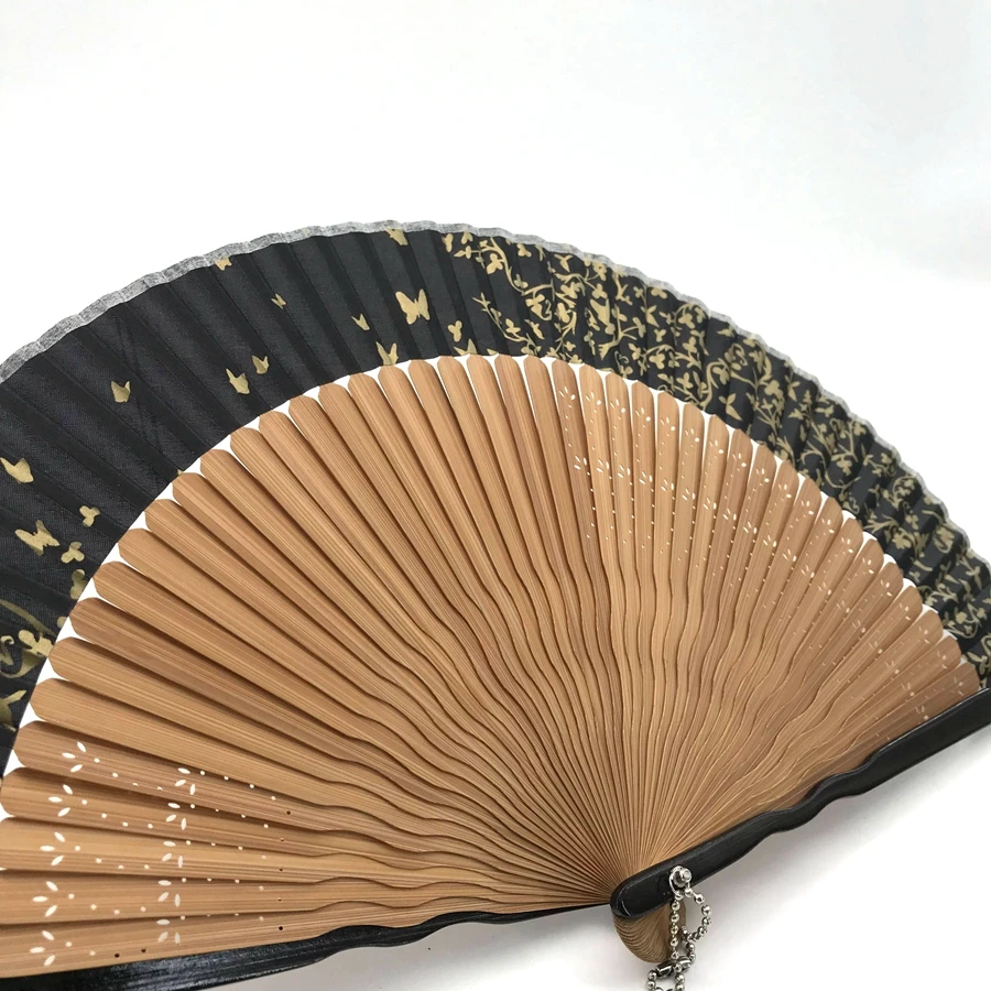 Бесплатная доставка 1 шт. бамбуковые вееры с цветочным принтом для свадебной