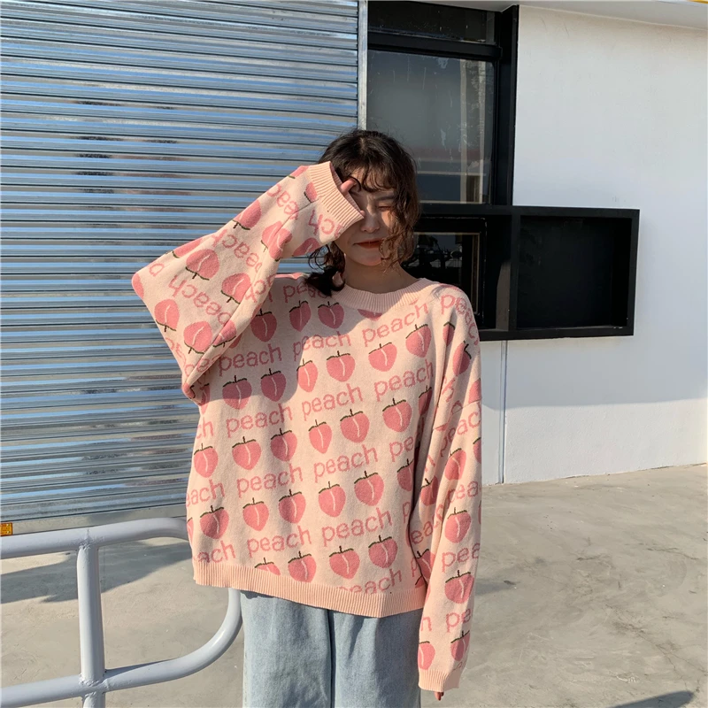 

Женский пуловер с длинным рукавом, в стиле кэжуал