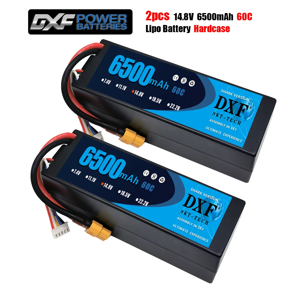 DXF Батарея 6500mAh литий полимерный 4S 14 8 V 60C 120C жесткий чехол для пульт ДУ