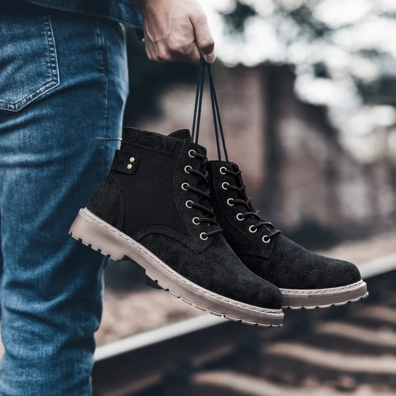 Осенние ботинки мужские военные Полусапоги Хорошего Качества Удобные Модные