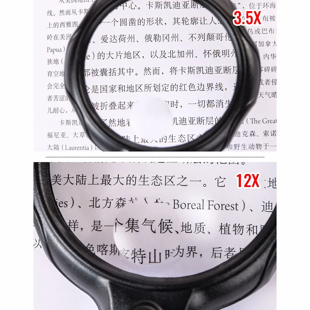 

17+ 60mm Auxiliary Clip Black Magnifier Dual LED Light Soldering Iron New