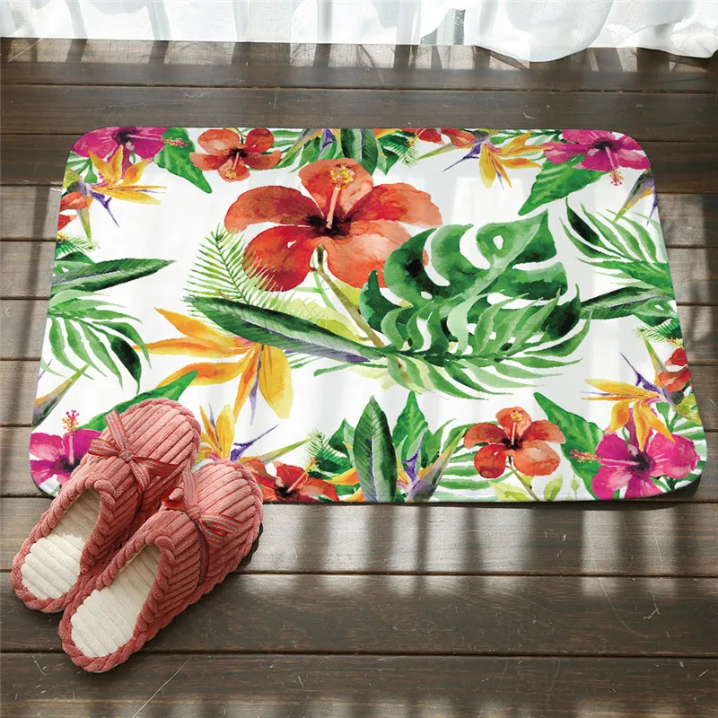 Добро пожаловать коврики коврик принт &quotтропические растения&quot Кухня Ванная