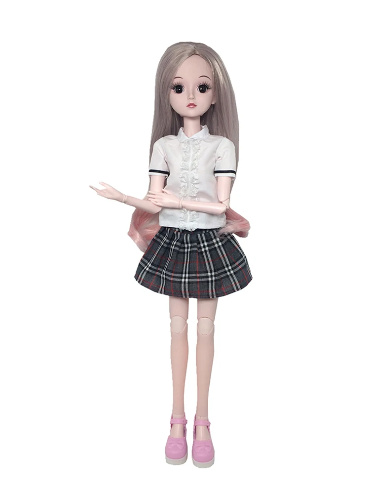 1/3 Кукла Одежда аксессуар школьная форма для 60 см BJD кукла рубашки плед ремень юбка кукла аксессуары