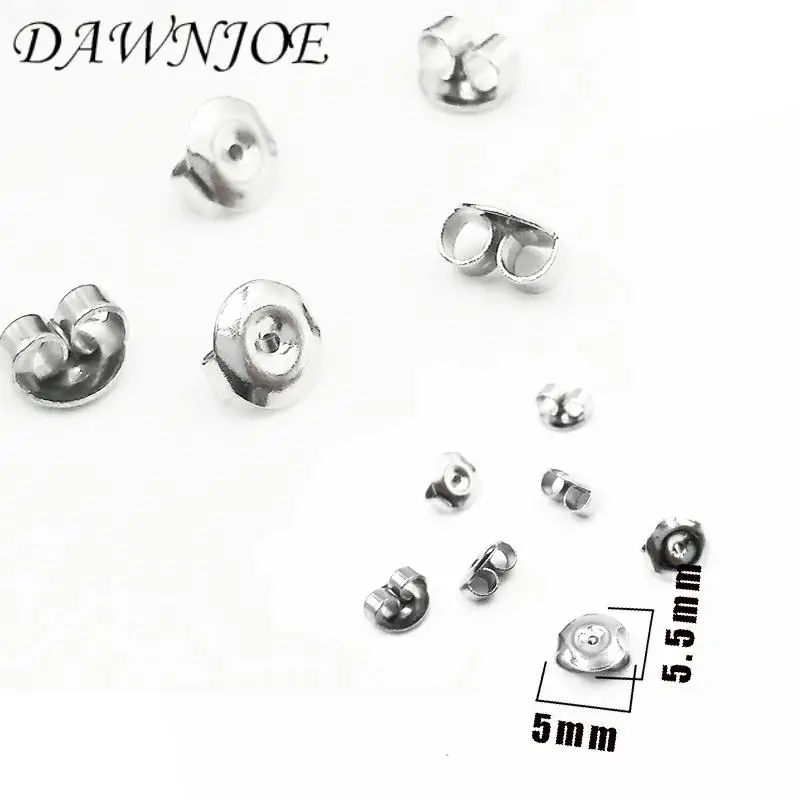 50 шт./лот серьги бабочки из нержавеющей стали пробка для сережек сделай сам