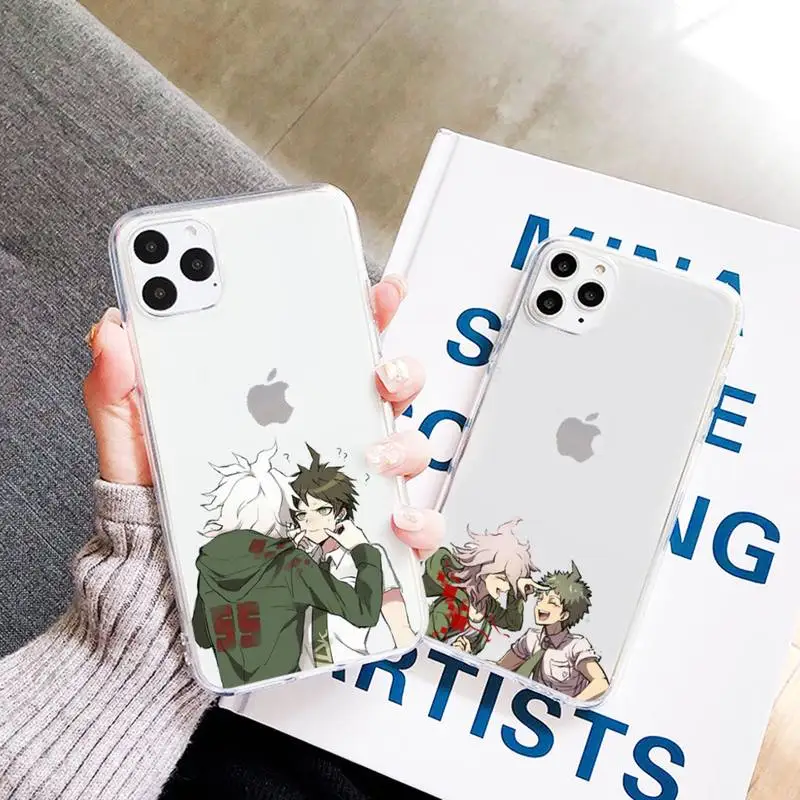 

anime Nagito Makoto Phone Case Transparent soft For iphone 12 11 13 7 8 6 s plus x xs xr pro max mini