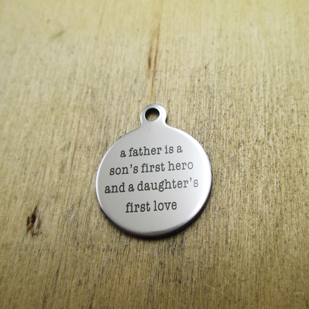 10 шт./партия-папа сын во-первых hero и дочь первая любовь амулеты из нержавеющей