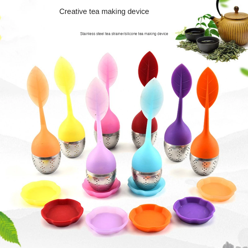 Силиконовый герметичный листовой чайный шарик из нержавеющей стали 304