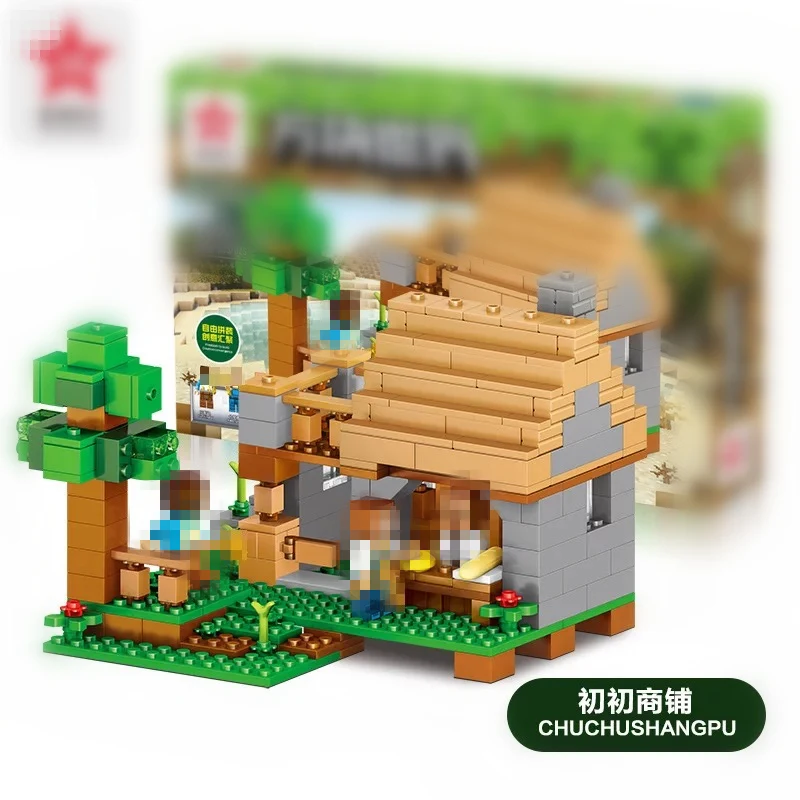 0502 MY WORLD 4 в 1 Dream деревенские Мини Строительные блоки Совместимые Le-goinge City Educantion игрушки для детей - Цвет: 0502