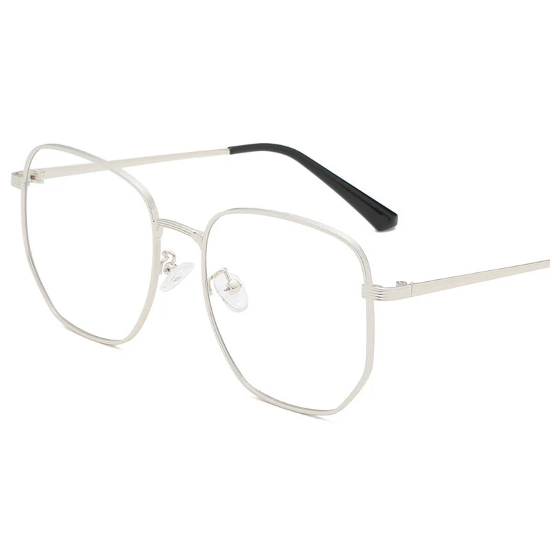 Металлическая многоугольная большая оправа очки трендовая Новинка анти-синее