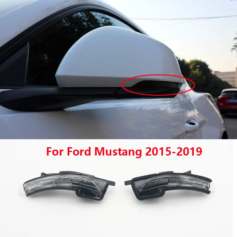 

For Ford Mustang 2015 2016 2017 2018 2019 Auto Wing Door Side Mirror Turn Signal Lamp Outside Rear View Mirror Light