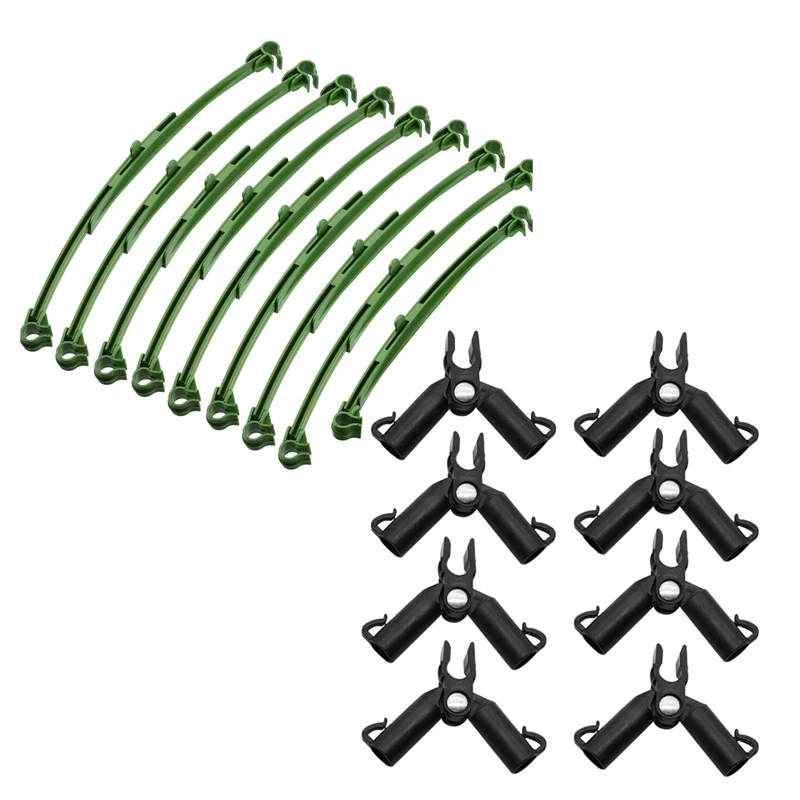 20 Pcs Tomato Trellis Connectors Stake Arms & 20Pcs Agriculture Grafting Stakes Connector Clip | Дом и сад