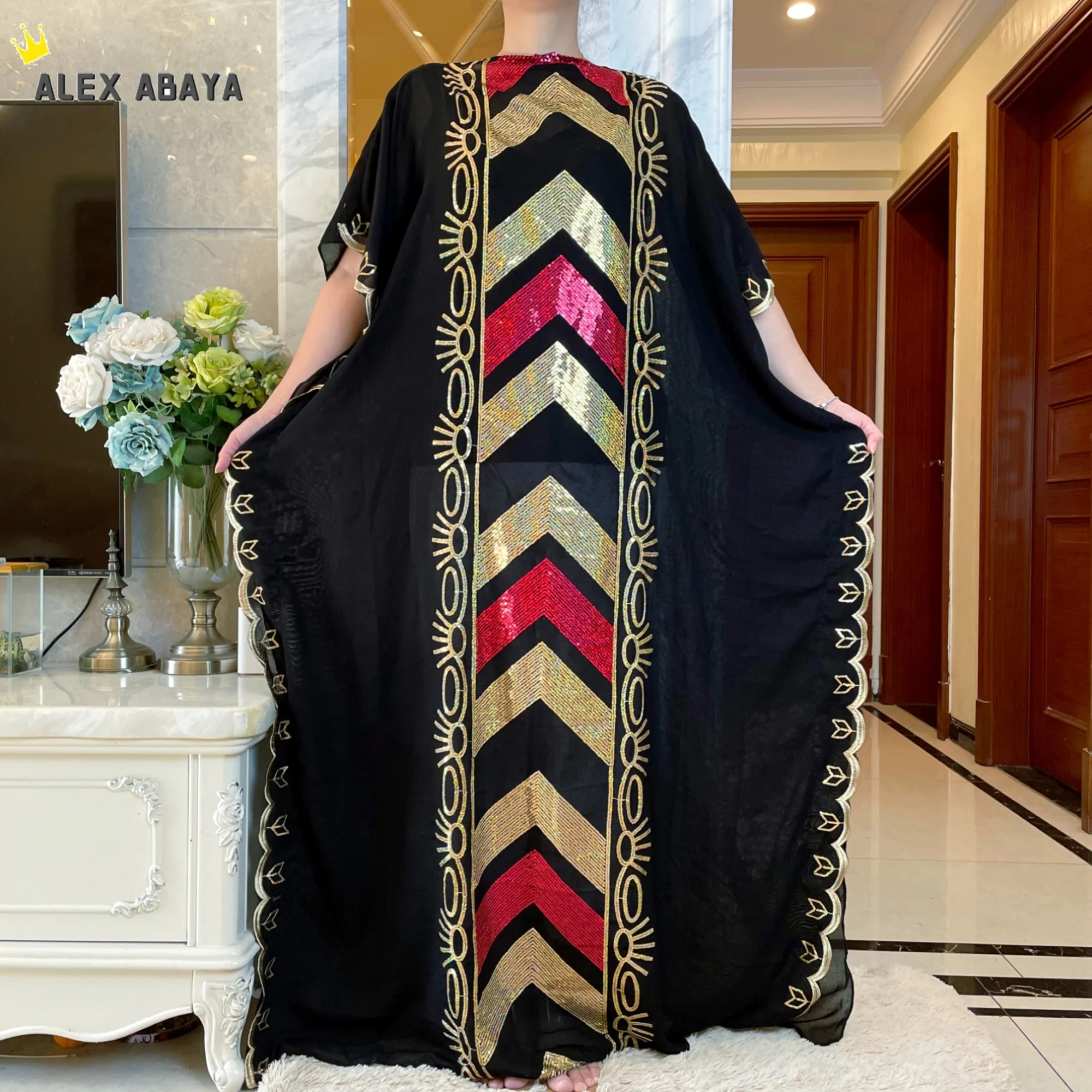 Новое арабское платье Дубай абайя мусульманское для женщин Бангладеш черные