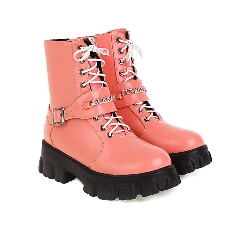 FXYCMMCQ Winter Hot Style Low Boots Side Zipper High Heel Round Toe All-match Women's Shoes Xd-12