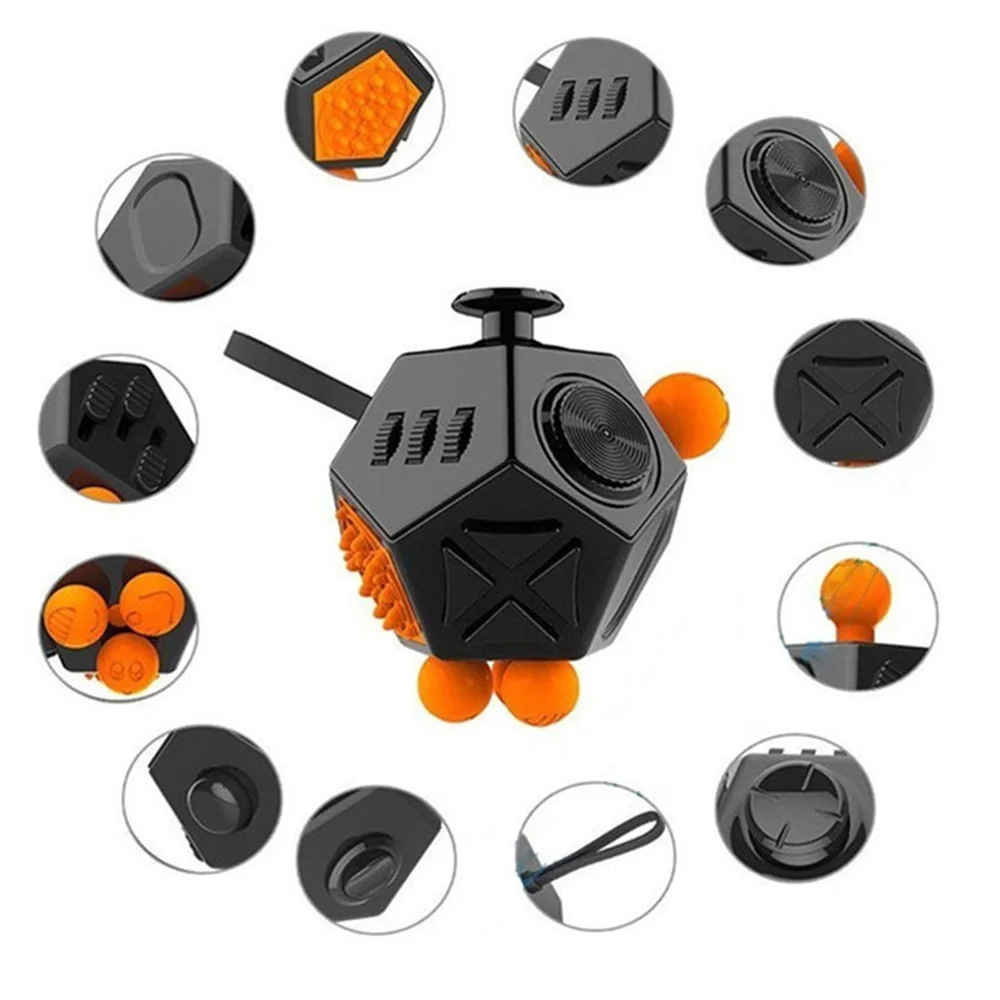 Magic cubes 12-sided decompression toy anti-stress squeeze fun 7-10 years relieve stress Games and Puzzle increase concentration