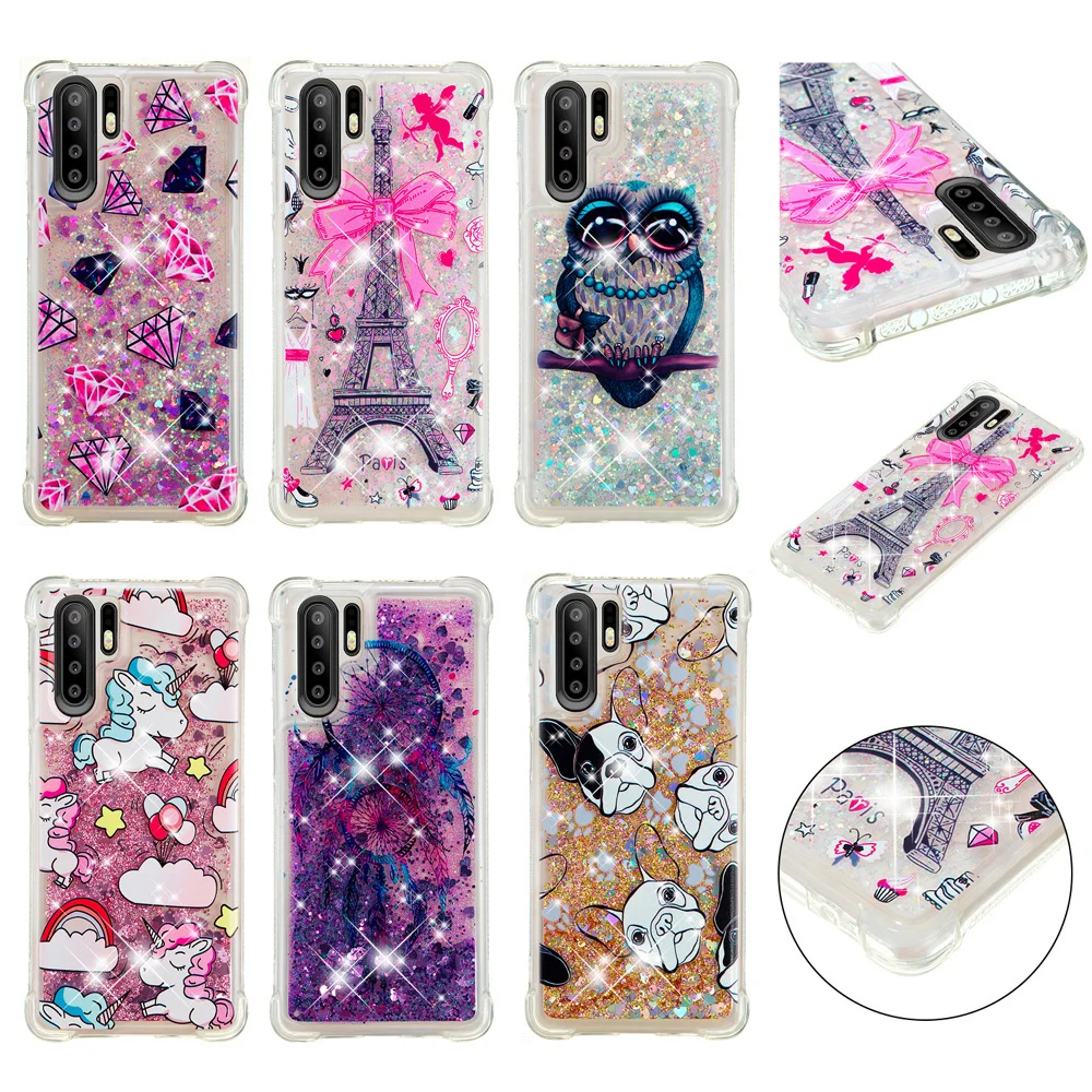 Милый блестящий чехол для Huawei P30 Pro Женский Мягкий силиконовый чехол-бампер VOG L09 L29