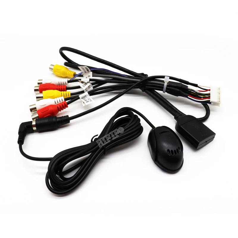 2 Din кабель RCA выходной внешний микрофон адаптер Универсальный для din