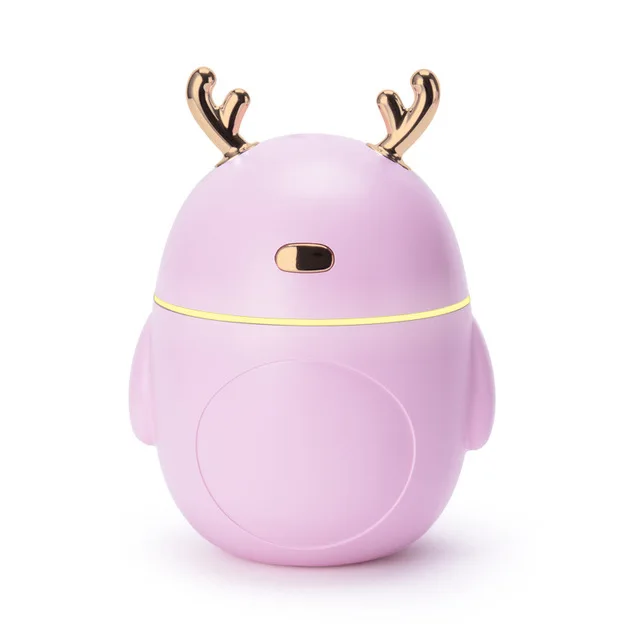 Pink Мини-увлажнитель воздуха USB диффузор эфирного масла олень ароматерапия автомобильный освежитель воздуха очиститель с лампой для дома и офиса - Цвет: Pink