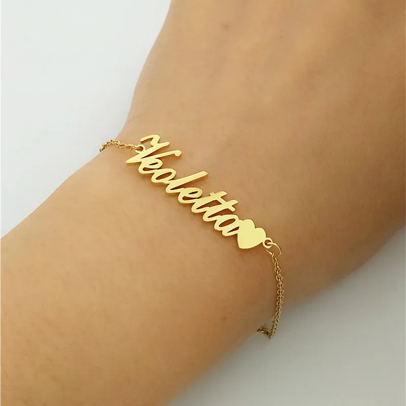 Индивидуальный именной браслет из нержавеющей стали персонализированные