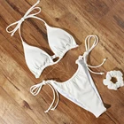 Микро бикини, сексуальное женское бикини с леопардовым принтом, с заниженной талией, бразильские стринги, на завязках, купальный костюм, 2021