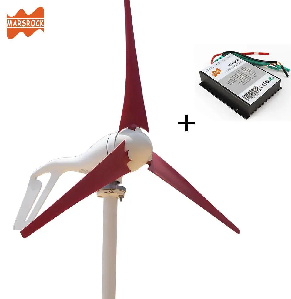 3 red blades AC12V/24 V 400W ветряной генератор небольшая ветряная мельница для домашнего использования, соответствует требованиям европейских директив, в частности касательно содержания вредных веществ - Цвет: 3 red blades