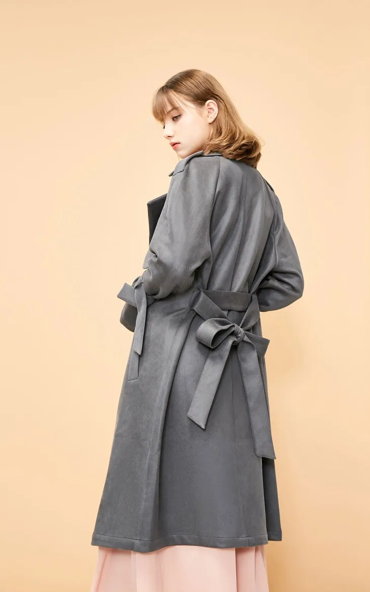 Vero Moda женский OL Стиль Минималистский средней длины саржа Тренч | 319109501