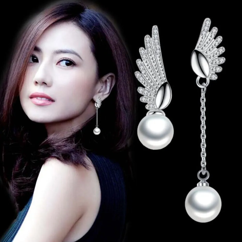 Женские серьги из серебра 925 пробы с кубическим цирконием|Серьги-подвески| |