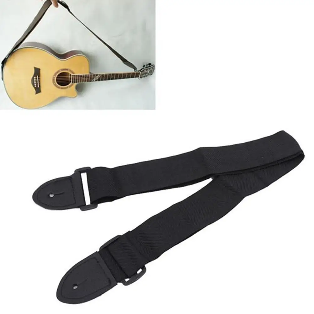 gitarre strap leder einstellbare schulter gurt für gitarre elektrische gitarre bass gitarre teile zubehör schwarz neue free global shipping