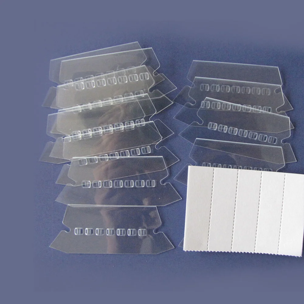 

100Pcs File Office Crafts Transparent Smooth Professional Hanging Label Film Durable Stationery Folder