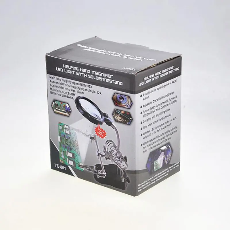 Eruntop MG16126-A светодиодный зажим паяльник подставка помощь руки увеличительное стекло лупа