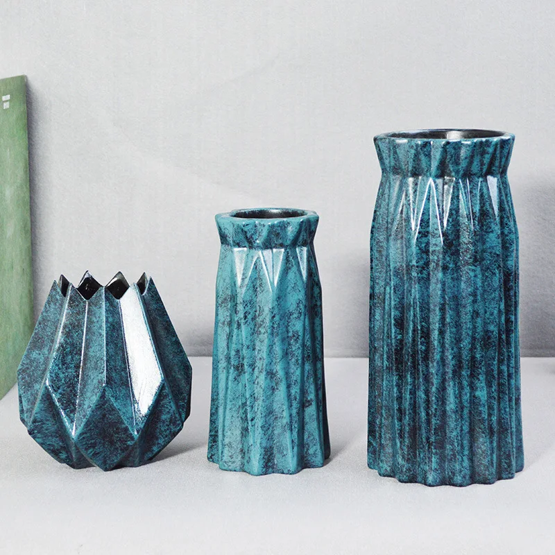 

Simple resin vase crafts living room dining table desktop decoration creative three-dimensional vase decoration