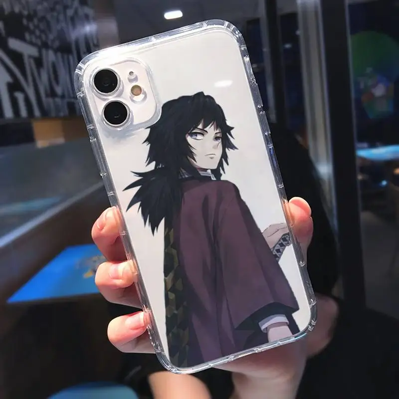 

Japan Anime Kimetsu no Yaiba Phone Case Transparent soft For iphone 5 5s 5c se 6 6s 7 8 11 12 plus mini x xs xr pro max