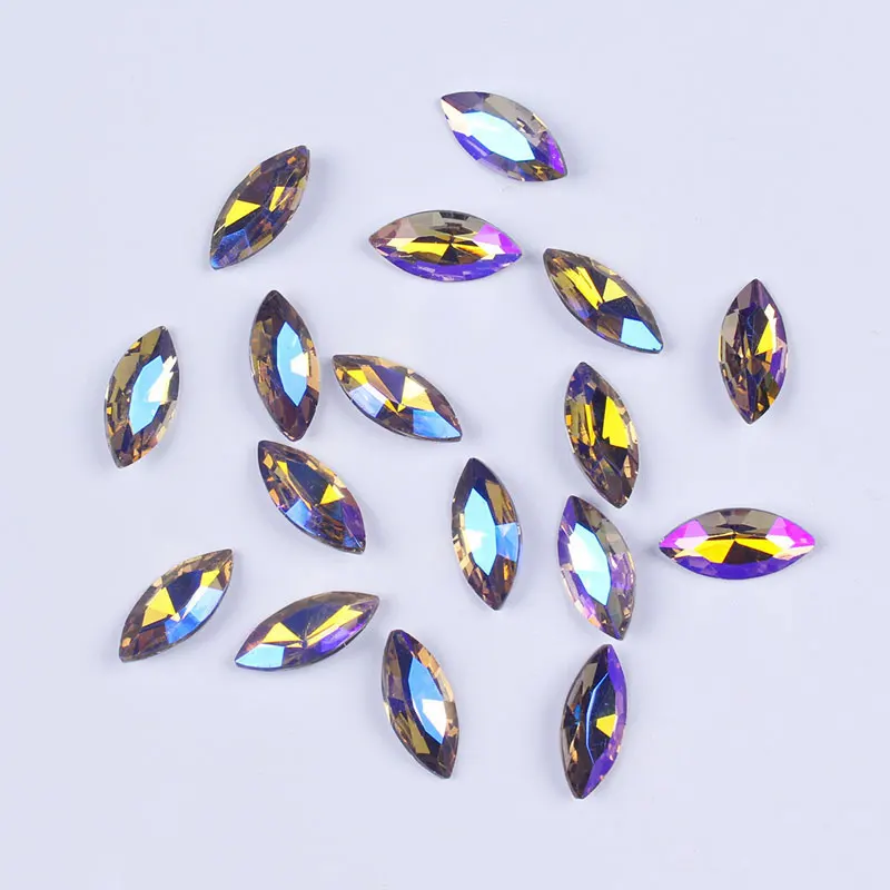 Стразы s ремесла для одежды AB цвета лента конский глаз температуры Кристаллы
