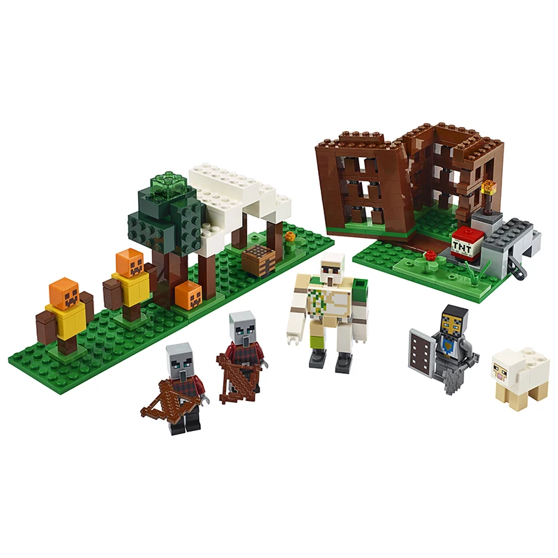 

321pcs Compatible 21159 myworld The Raider Outpost building block Toy