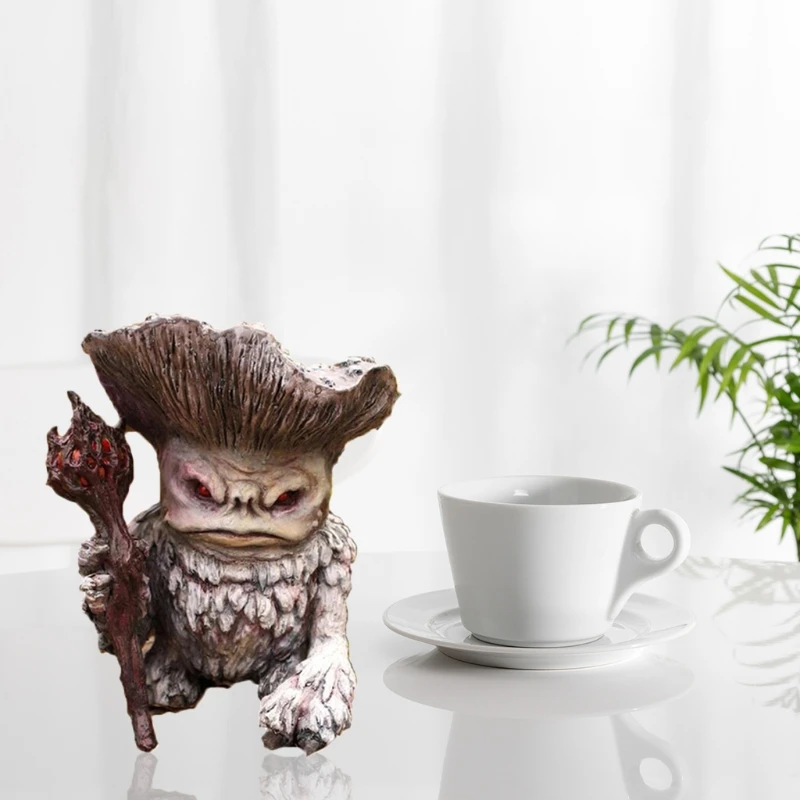 Миниатюрная фигурка Эльфа-гриба из смолы кукла старая фея шаман волшебник Тролль