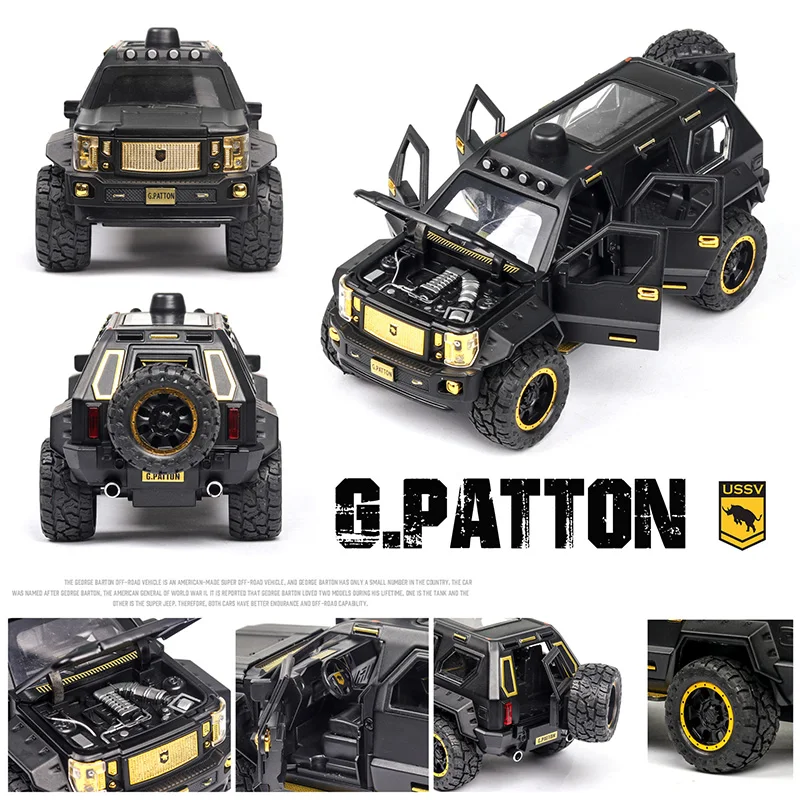 Литая модель автомобиля 1:24 G-PATTON из металлического сплава имитация автомобили