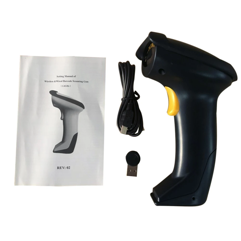 Портативный беспроводной и проводной 1D лазерный сканер штрихкодов считыватель