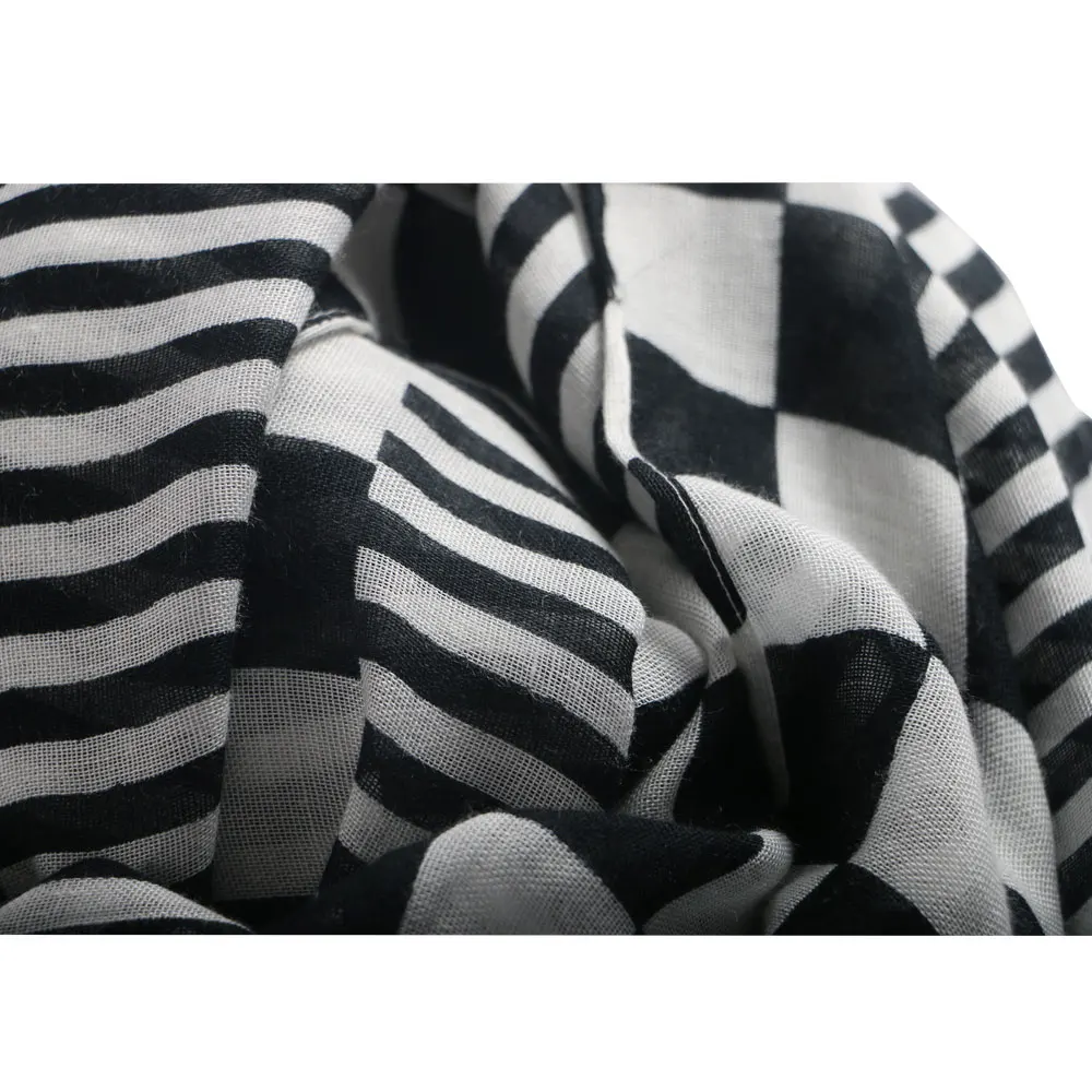 Хит модный красивый мягкий хлопковый длинный шарф в полоску для женщин и девушек